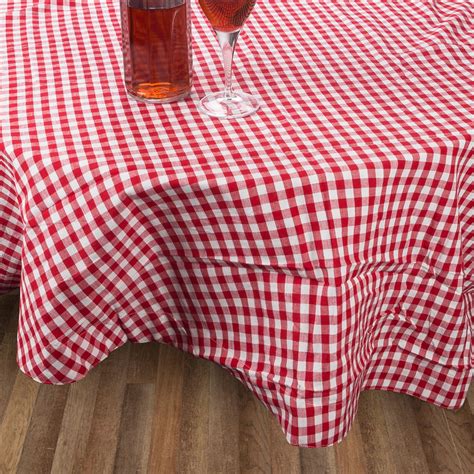 round gingham tablecloth